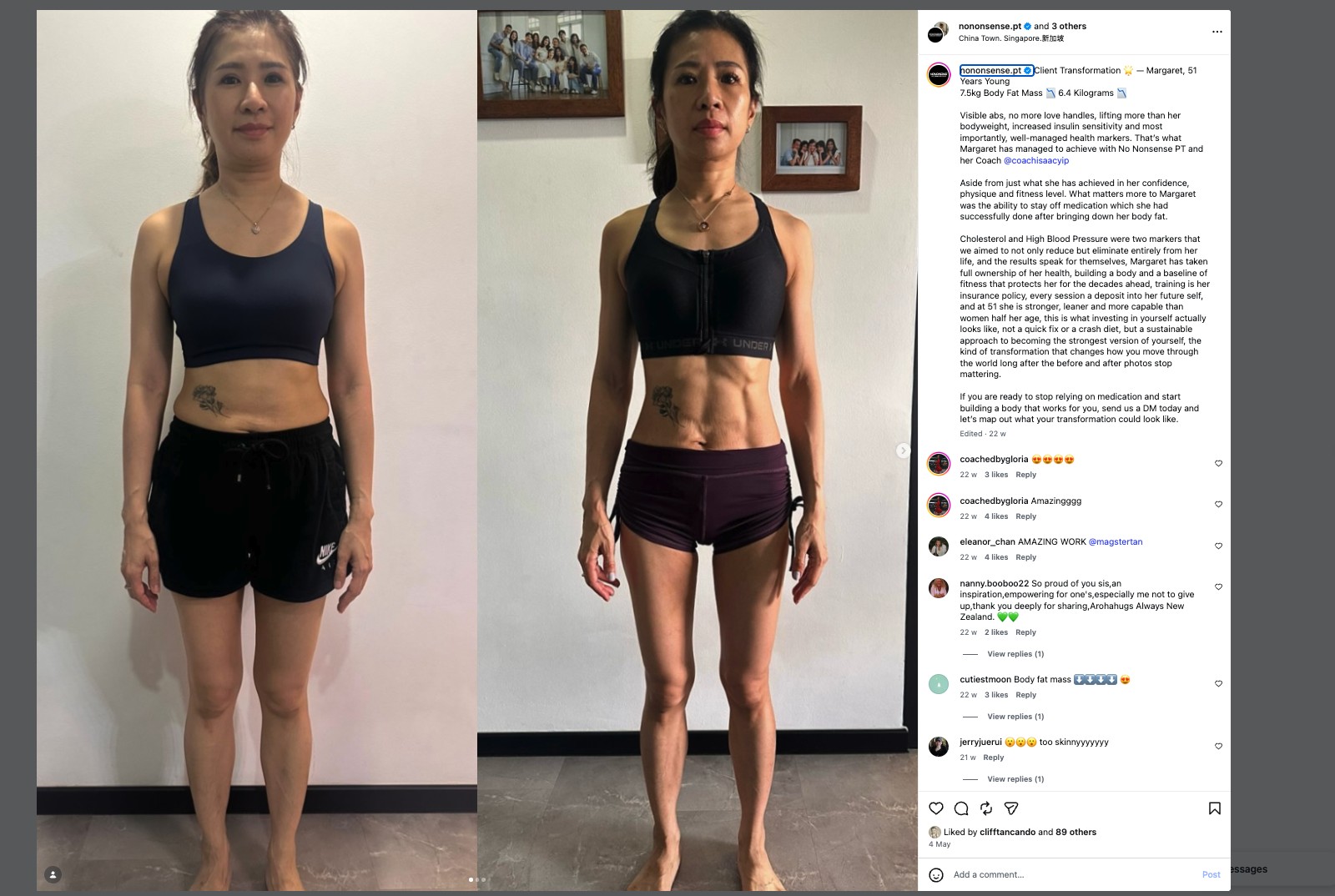 Margaret after her strength training transformation